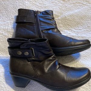 Brown booties. Size 10